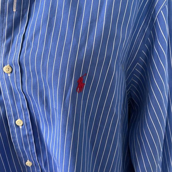 Ralph Lauren reworked collared shirt with added vintage daisy flower patches - Picture 4 of 8